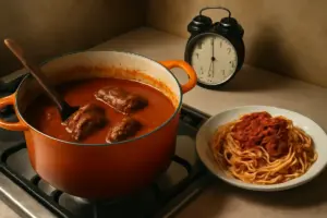 Perché il ragù napoletano cuoce per ore? Scopri cosa cambia davvero nel sapore