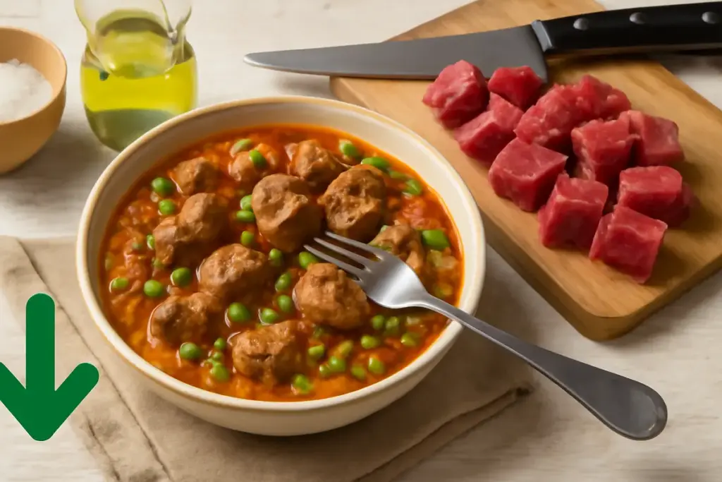 Ricetta vera dello spezzatino con piselli: gli errori comuni che rendono la carne dura