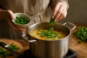 Uso corretto delle erbe aromatiche nelle zuppe: il momento perfetto per aggiungerle senza perdere aroma