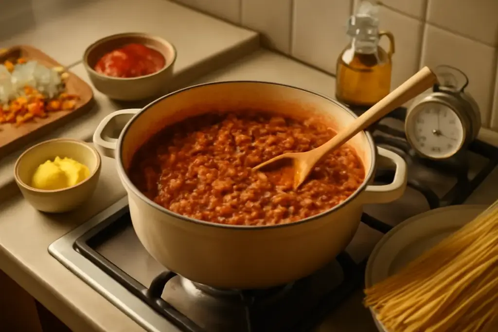 Come preparare il ragù alla bolognese? Il tempo di cottura che garantisce sapore unico