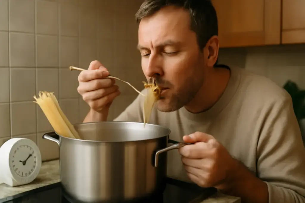 Come evitare che la pasta scuocia? L’importanza del timer e dell’assaggio durante la cottura