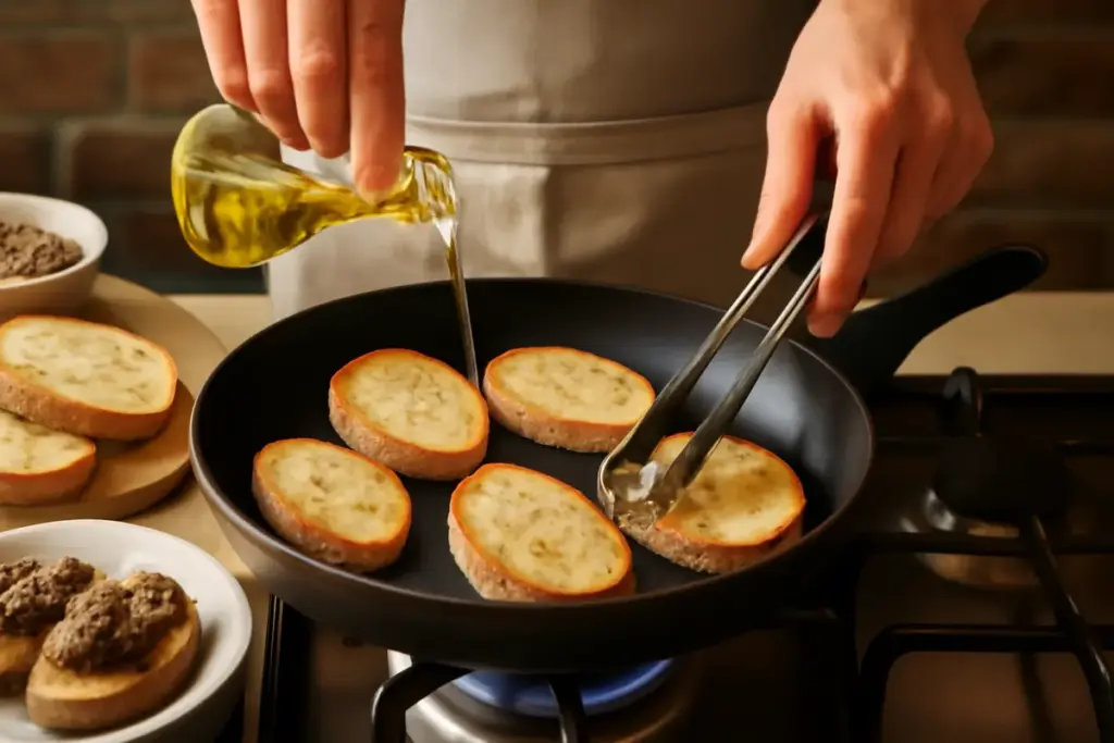 Stai cuocendo i crostini toscani nel modo giusto? Il passaggio che fa la differenza in tavola