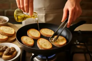 Stai cuocendo i crostini toscani nel modo giusto? Il passaggio che fa la differenza in tavola
