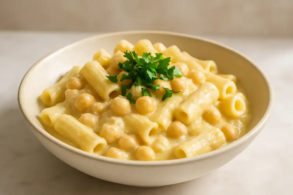 Pasta ai ceci cremosa: ricetta facile e veloce