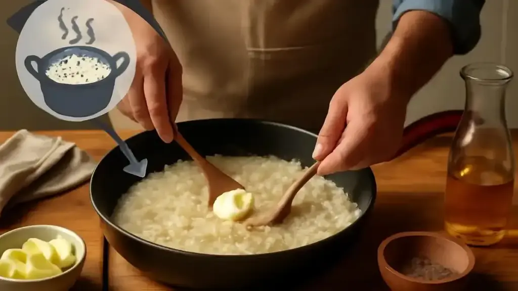 Risotto troppo denso prima di servire: perché la mantecatura deve tenere conto del riposo nel piatto
