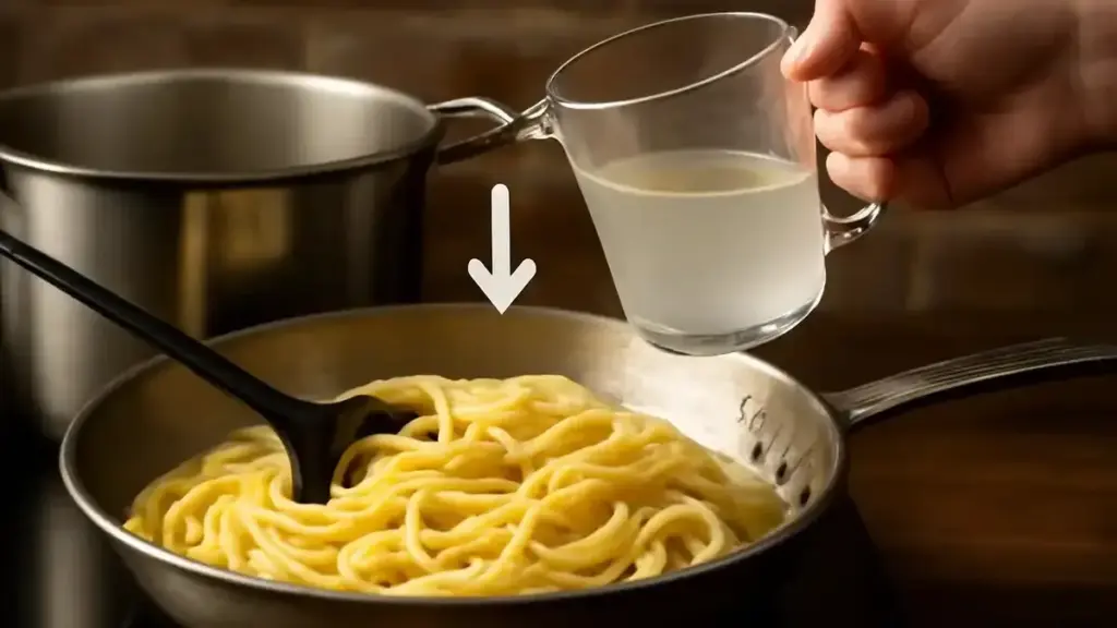 Pasta mantecata in padella: perché l’acqua di cottura va aggiunta poco alla volta e non tutta insieme