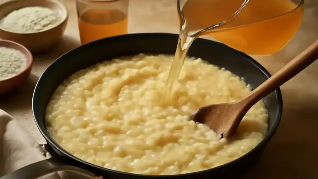 Risotto che si asciuga prima della mantecatura: perché aggiungere brodo tutto insieme rende più difficile controllare la consistenza